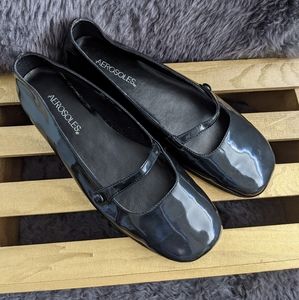 Aerosoles Shiny Black Dance Flats